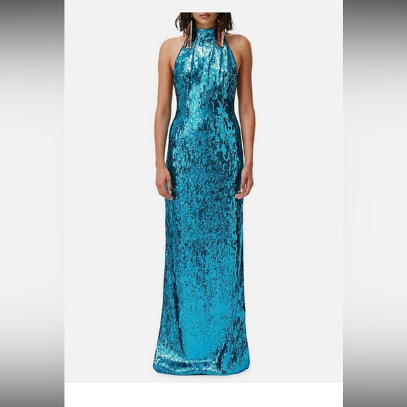Galvan Dresses & Skirts - NWT Galvon London Aqua Sequin Gown